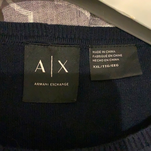 Armani Exchange Beautiful navy blue sweater worn a handful of times. 9/10 - Picture 2 of 4